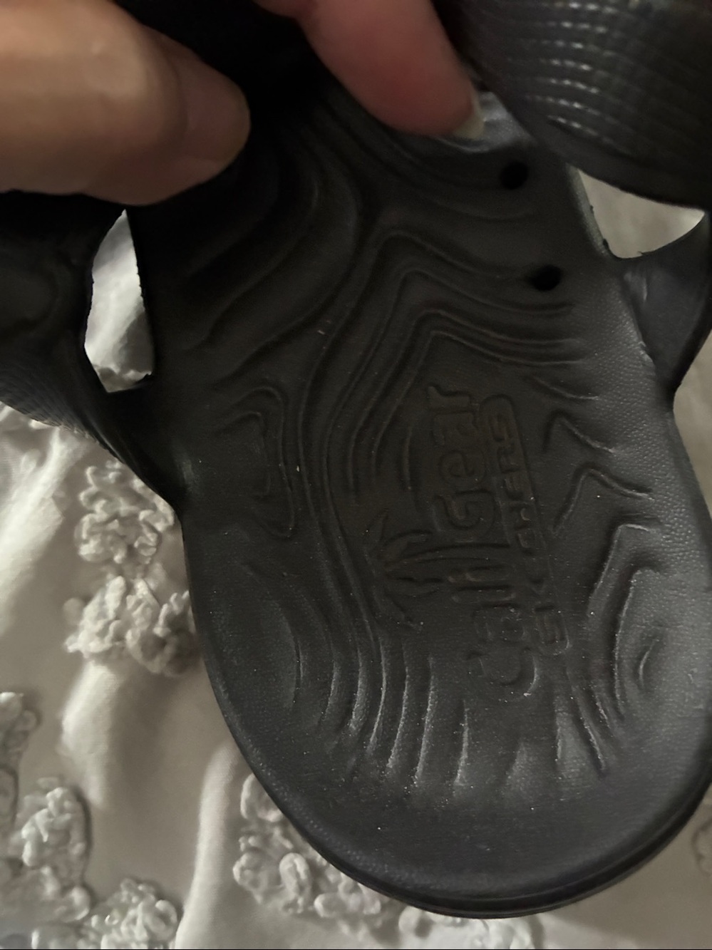 Black sketchers Women's Comfort Sandals - Picture 2 of 5